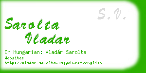 sarolta vladar business card
